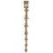 Decorative 1"(W) x 8"(H) - Vertical Classic Bell Flower Drop Applique - [Compo Material] - Brockwell Incorporated