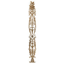 Decorative 3-3/4"(W) x 26-3/4"(H) x 1/2"(Relief) - Louis XVI Vertical Drop Applique - [Compo Material] - Brockwell Incorporated