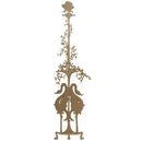 Decorative 9-1/2"(W) x 40-1/4"(H) x 3/8"(Relief) - Empire Style Swans Vertical Drop Applique - [Compo Material] - Brockwell Incorporated