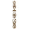 Decorative 4"(W) x 29"(H) x 3/8"(Relief) - Louis XVI Vertical Drop Applique - [Compo Material] - Brockwell Incorporated