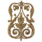 Decorative 8"(W) x 12"(H) x 3/4"(Relief) - Empire Acanthus Scroll Vertical Drop Applique - [Compo Material] - Brockwell Incorporated