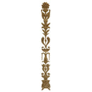 Decorative 2-3/4"(W) x 26-1/2"(H) x 1/4"(Relief) - Italian Angel & Torche Drop Applique - [Compo Material] - Brockwell Incorporated