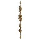 Decorative 2"(W) x 18-1/4"(H) x 3/8"(Relief) - Renaissance Floral Drop Applique - [Compo Material] - Brockwell Incorporated