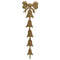 Decorative 5"(W) x 17-1/4"(H) x 3/16"(Relief) - Renaissance Bell Flower Drop Accent - [Compo Material] - Brockwell Incorporated