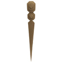 Decorative 3"(W) x 20-3/4"(H) x 1/4"(Relief) - Modern Vertical Drop Applique - [Compo Material] - Brockwell Incorporated