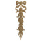 Decorative 5"(W) x 17-1/2"(H) x 1/4"(Relief) - Italian Bell Flower Vertical Drop Applique - [Compo Material] - Brockwell Incorporated