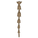 Decorative 1-1/4"(W) x 5-1/2"(H) - Leaf Vertical Drop Accent for Wood  - [Compo Material] - Brockwell Incorporated