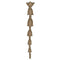 Decorative 1-1/4"(W) x 5-1/2"(H) - Leaf Vertical Drop Accent for Wood  - [Compo Material] - Brockwell Incorporated