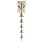 Decorative 4-1/4"(W) x 20"(H) x 1/4"(Relief) - Bell Flower Vertical Drop Applique - [Compo Material] - Brockwell Incorporated