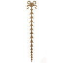 Decorative 4"(W) x 25-3/4"(H) x 1/4"(Relief) - Bell Flower Vertical Drop Applique - [Compo Material] - Brockwell Incorporated