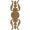 Decorative 5-1/2"(W) x 15"(H) x 1/4"(Relief) - Acanthus & Rosette Drop Applique - [Compo Material] - Brockwell Incorporated