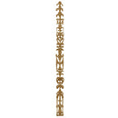Decorative 2"(W) x 29-1/2"(H) x 1/4"(Relief) - Swag & Urn Vertical Drop Applique - [Compo Material] - Brockwell Incorporated