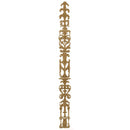 Decorative 2-3/4"(W) x 30"(H) x 1/4"(Relief) - Swag & Scroll Vertical Drop Applique - [Compo Material] - Brockwell Incorporated