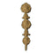 Decorative 3/4"(W) x 4"(H) - Shell & Flower Vertical Drop Accent for Wood  - [Compo Material] - Brockwell Incorporated