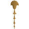 Decorative 2-1/2"(W) x 9"(H) - Classic Shell Vertical Drop Applique - [Compo Material] - Brockwell Incorporated