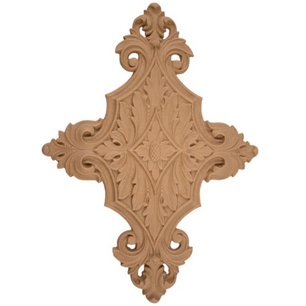 Decorative 6"(W) x 8-1/2"(H) - Specialty Vertical Drop Applique - [Compo Material] - Brockwell Incorporated