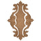 Decorative 6-1/2"(W) x 10"(H) x 3/8"(Relief) - Specialty Vertical Drop Applique - [Compo Material] - Brockwell Incorporated