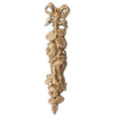 Decorative 1"(W) x 4-3/4"(H) - Floral Vertical Drop Accent  - [Compo Material] - Brockwell Incorporated
