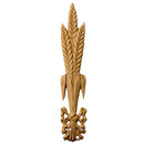 Decorative 1"(W) x 9-3/4"(H) - Wheat Stalk Vertical Drop Applique - [Compo Material] - Brockwell Incorporated