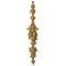 Decorative 2-1/4"(W) x 10-1/2"(H) - Leaf Bunch Vertical Drop Applique - [Compo Material] - Brockwell Incorporated