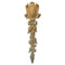 Decorative 2-1/2"(W) x 7-1/4"(H) - Shield & Fruit Vertical Drop Applique - [Compo Material] - Brockwell Incorporated