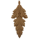 Decorative 4-1/4"(W) x 9-1/2"(H) - Acanthus Leaf Vertical Drop Applique - [Compo Material] - Brockwell Incorporated