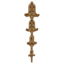 Decorative 1-1/4"(W) x 5-1/4"(H) - Bell Flower Vertical Drop Applique  - [Compo Material] - Brockwell Incorporated