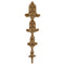 Decorative 1-1/4"(W) x 5-1/4"(H) - Bell Flower Vertical Drop Applique  - [Compo Material] - Brockwell Incorporated