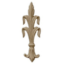 Decorative 1-1/4"(W) x 4"(H) - Wheat Vertical Drop Applique  - [Compo Material] - Brockwell Incorporated