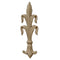 Decorative 1-1/2"(W) x 5"(H) - Wheat Vertical Drop Applique  - [Compo Material] - Brockwell Incorporated