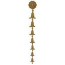 Decorative 1-1/4"(W) x 10-1/4"(H) - Rosette w/ Bell Flower Vertical Drop Applique - [Compo Material] - Brockwell Incorporated