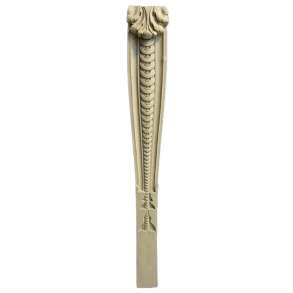 Decorative 3-1/2"(W) x 24-3/4"(H) - Running Coin Furniture Leg Design - [Compo Material] - Brockwell Incorporated