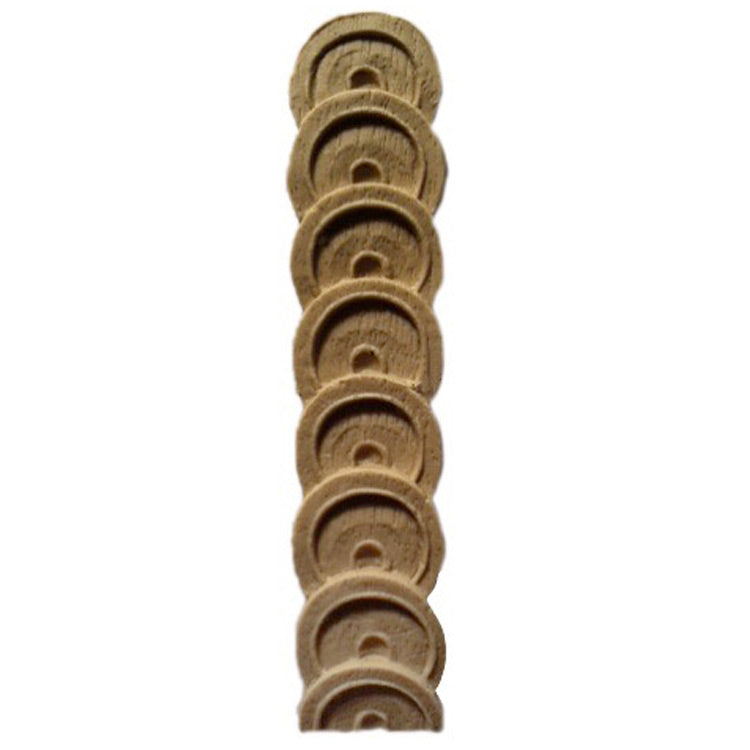 Decorative 7/8"(W) x 4"(H) - Coin Vertical Drop Applique  - [Compo Material] - Brockwell Incorporated