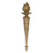 Decorative 2"(W) x 9-1/2"(H) x 1/2"(Relief) - Louis XVI Torch Vertical Drop Applique - [Compo Material] - Brockwell Incorporated