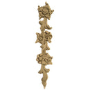 Decorative 1-1/2"(W) x 7-3/4"(H) - Floral Drop Applique - [Compo Material] - Brockwell Incorporated