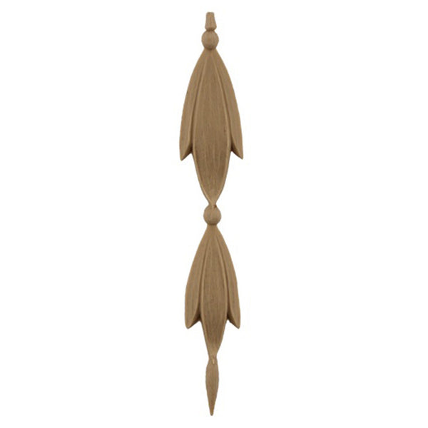 Decorative 7/8"(W) x 5-3/4"(H) - Simple Vertical Drop Applique  - [Compo Material] - Brockwell Incorporated