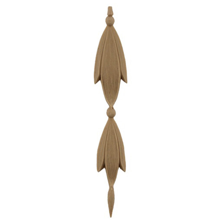 Decorative 3/4"(W) x 11-1/2"(H) - Simple Vertical Drop Applique - [Compo Material] - Brockwell Incorporated