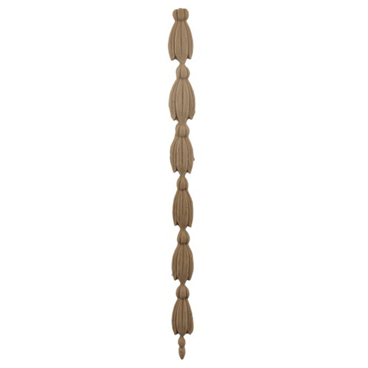 Decorative 5/8"(W) x 7-3/4"(H) - Vertical Drop Applique - [Compo Material] - Brockwell Incorporated