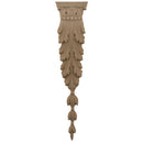 Decorative 2-1/8"(W) x 9"(H) - Acanthus Vertical Drop Applique - [Compo Material] - Brockwell Incorporated