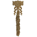 Decorative 12"(W) x 41-1/2"(H) x 5/8"(Relief) - Large Louis XVI Vertical Drop Applique - [Compo Material] - Brockwell Incorporated