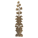 Decorative 6"(W) x 24-1/2"(H) x 1/2"(Relief) - Ornate Louis XVI Floral Drop Applique - [Compo Material] - Brockwell Incorporated