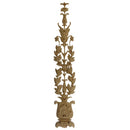 Decorative 6-1/4"(W) x 34"(H) x 5/16"(Relief) - Floral Louis XVI Vertical Drop Applique - [Compo Material] - Brockwell Incorporated